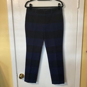 Banana Republic Black and Blue Striped Pant